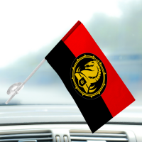 Автомобільний прапорець 47 ОМБр МАҐУРА червоно-чорний