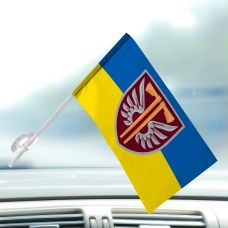 Автомобільний прапорець 77 ОАеМБр знак ДШВ жовто-блакитний