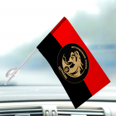 Автомобільний прапорець Штурмовий полк Цунамі Червоно-чорний
