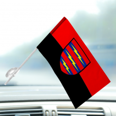 Автомобільний прапорець 3 Окрема Бригада Зв'язку Червоно-чорний