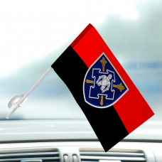 Автомобільний прапорець Сили Логістики ЗСУ червоно-чорний