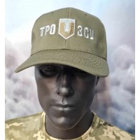 Бейсболка з вишивкою ТРО ЗСУ Готові до спротиву Олива