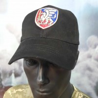 Бейсболка з вишивкою 81 ОАЕмБр чорна