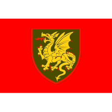 Прапор 107 РеАБр з новим знаком червоний