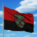 Прапор 13 окрема єгерська бригада ЗСУ червоно-чорний