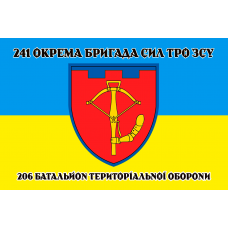 Прапор 206 БТРО з шевроном