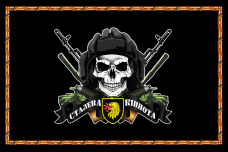 Прапор 4 окрема танкова бригада Варіант з черепом і новим знаком бригади