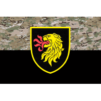Прапор 4 ОТБр camo з новим знаком бригади