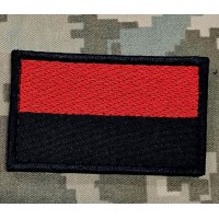 Нашивка прапор України 70х45мм Червоно-чорний 