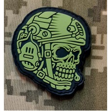 PVC шеврон Tactical Skull Green