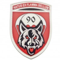 PVC шеврон 90 ОАЕМБ з девізом Natus ex flamma bellum