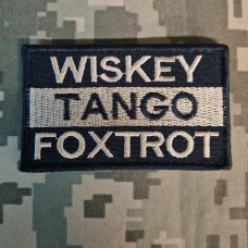 Нашивка Whiskey Thango Foxtrot чорна