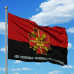 Прапор 47 ОАБр червоно-чорний з емблемою