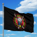 Прапор НАРОДЖЕНІ ВБИВАТИ ЗА УКРАЇНУ чорний (патріотична хустка)