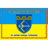 Прапор 241 окрема бригада ТрО Київ варіант в рамці