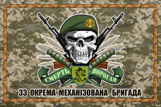 Купить Прапор 33 ОМБр піксель з черепом береті в интернет-магазине Каптерка в Киеве и Украине
