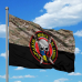 Прапор НАРОДЖЕНІ ВБИВАТИ ЗА УКРАЇНУ camo-чорний (патріотична хустка)