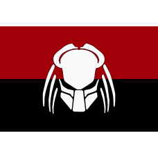 Прапор Хижак червоно-чорний