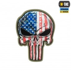 Купить Шеврон Punisher USA American Patriot M-Tac Світлонакопичувальний в интернет-магазине Каптерка в Киеве и Украине