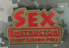 Купить PVC шеврон Sex Instructor в интернет-магазине Каптерка в Киеве и Украине