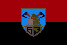 Прапор 63 окрема механізована бригада Червоно-чорний