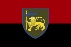 Купить Прапор 60 окрема піхотна бригада Червоно чорний в интернет-магазине Каптерка в Киеве и Украине
