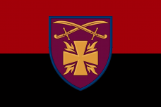 Прапор 115 окрема механізована бригада Червоно чорний