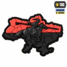 Купить PVC нашивка Козацька Україна 3D M-TAC RED/BLACK в интернет-магазине Каптерка в Киеве и Украине