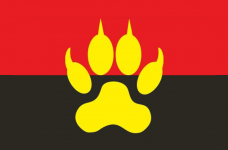 Купить Прапор 15 ОГШБ червоно чорний в интернет-магазине Каптерка в Киеве и Украине