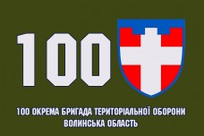 Прапор 100 окрема бригада ТрО Волинська область олива