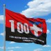 Прапор 100 окрема бригада ТрО червоно чорний варіант