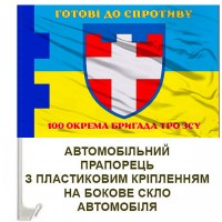 Авто прапорець 100 ОБр ТрО Волинська область