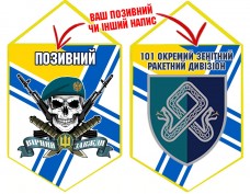 Вимпел 101 ОЗРДн МП череп в береті ВМСУ