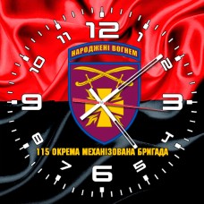 Годинник 115 Окрема Механізована Бригада червоно-чорний