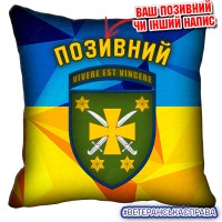 Декоративна подушка жовто-блакитна 116 ОМБр