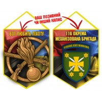 Вимпел 116 ОМБр і знак Піхоти Combo