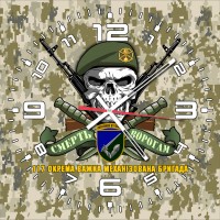 Годинник 117 Окрема Важка Механізована Бригада череп в береті піксель