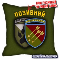 Декоративна подушка 118 ОМБр два знаки олива