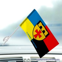 Автомобільний прапорець 12 окремий полк підтримки Combo з написом