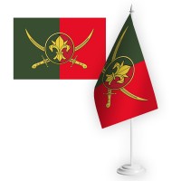 Настільний прапорець 129 ОВМБр емблема два кольори