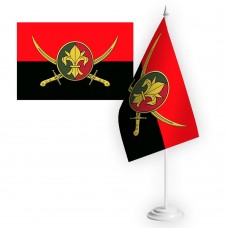 Настільний прапорець 129 ОВМБр емблема червоно-чорний
