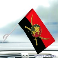 Автомобільний прапорець 129 ОВМБр емблема червоно-чорний