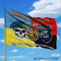 Прапор 137 окремий батальйон морської піхоти Combo шеврон знак череп