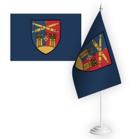 Настільний прапорець 14 зенітна ракетна бригада синій