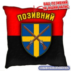 Декоративна подушка червоно-чорна 144 ОМБр