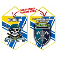 Вимпел 15 ОПП МП череп в береті ВМСУ