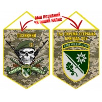 Вимпел 152 ОЄБр Череп в береті піксель