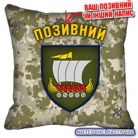 Декоративна подушка 153 ОМБр з новим шевроном піксель