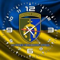 Годинник 154 ОМБр новий шеврон жовто-блакитний