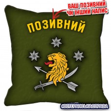 Декоративна подушка 157 ОМБр олива емблема